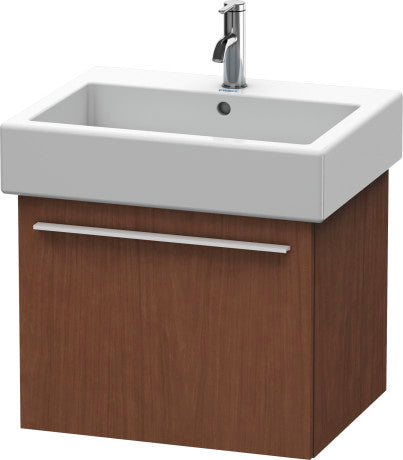 Duravit X-Large 22" x 18" x 17" American Walnut Finish One Drawer Wall-Mounted Vanity Unit (XL604401313)