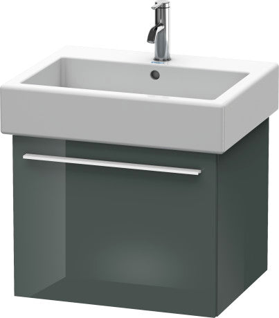 Duravit X-Large 22" x 18" x 17" Dolomite Gray Finish One Drawer Wall-Mounted Vanity Unit (XL604403838)