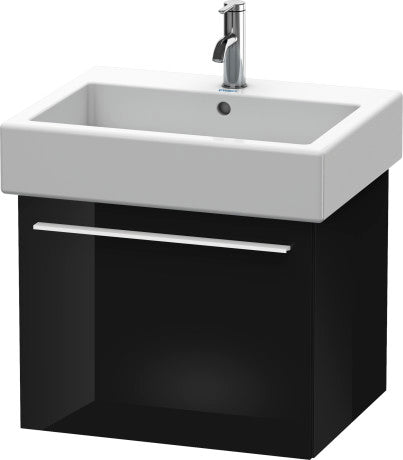 Duravit X-Large 22" x 18" x 17" Black Finish One Drawer Wall-Mounted Vanity Unit (XL604404040)