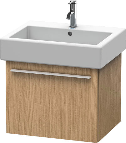 Duravit X-Large 22" x 18" x 17" European Oak Finish One Drawer Wall-Mounted Vanity Unit (XL604405252)