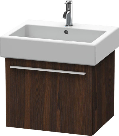 Duravit X-Large 22" x 18" x 17" Walnut Brushed Finish One Drawer Wall-Mounted Vanity Unit (XL604406969)