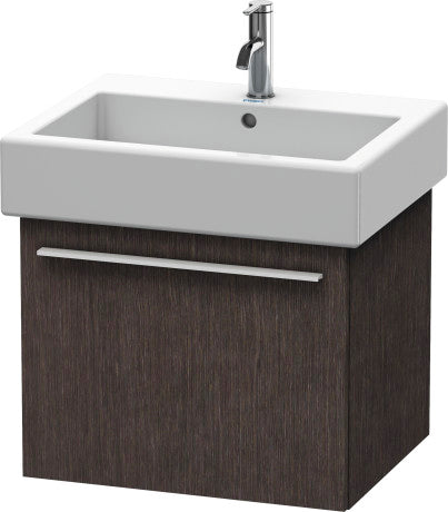 Duravit X-Large 22" x 18" x 17" Dark Brushed Oak Finish One Drawer Wall-Mounted Vanity Unit (XL604407272)