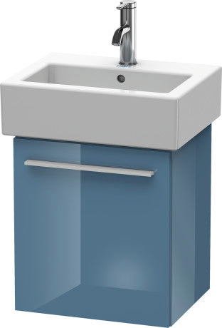 Duravit X-Large 16" x 17" x 13" Stone Blue High Gloss Finish One Door Wall-Mounted Vanity Unit (XL6209L4747)