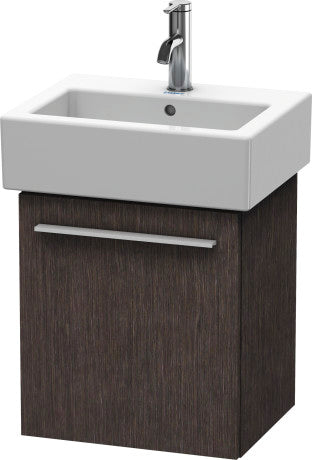 Duravit X-Large 16" x 17" x 13" Dark Brushed Oak Finish One Door Wall-Mounted Vanity Unit (XL6209L7272)