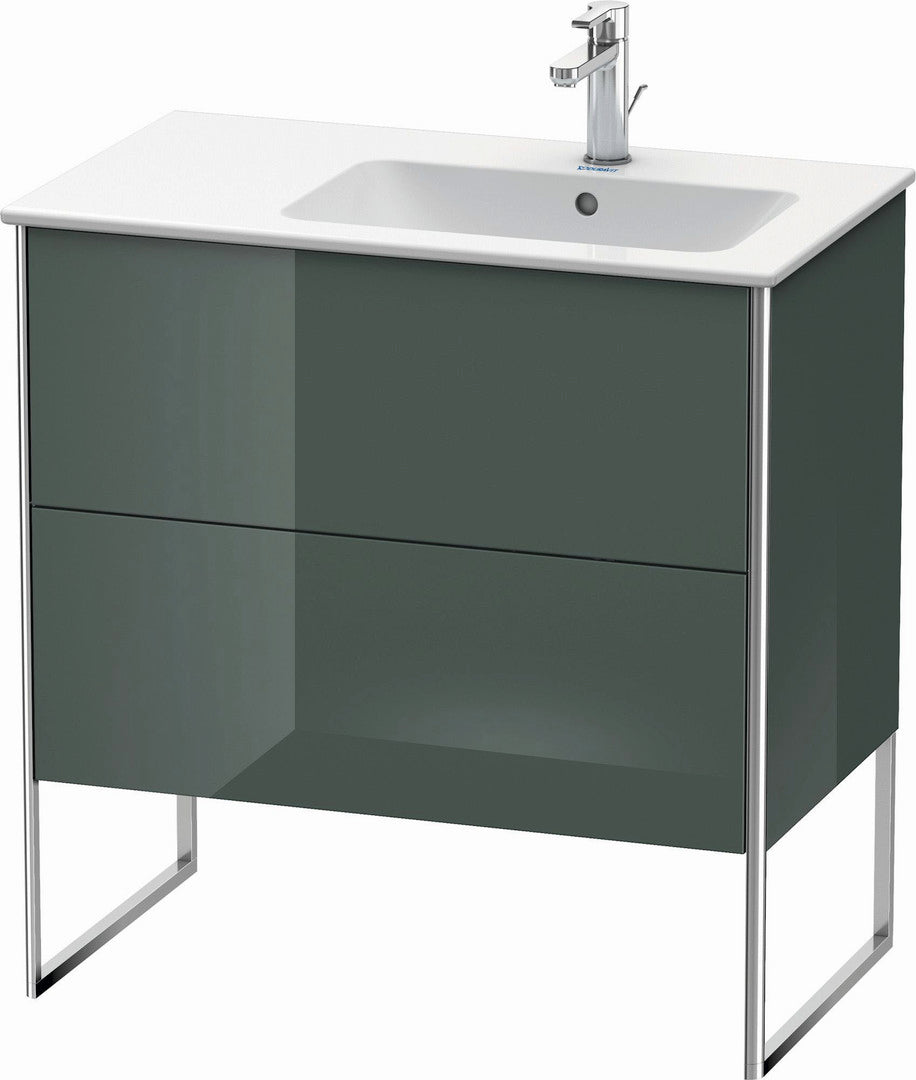Duravit XSquare 32" Dolomite Gray Two Drawer Floorstanding Vanity Unit (XS445203838)