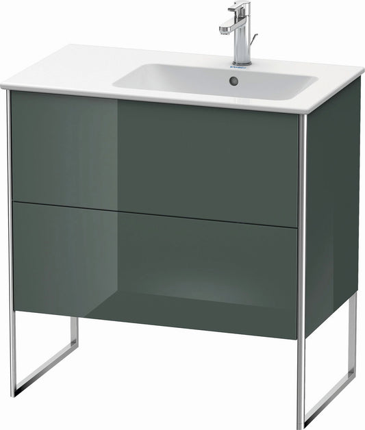 Duravit XSquare 32" Dolomite Gray Two Drawer Floorstanding Vanity Unit (XS445203838)