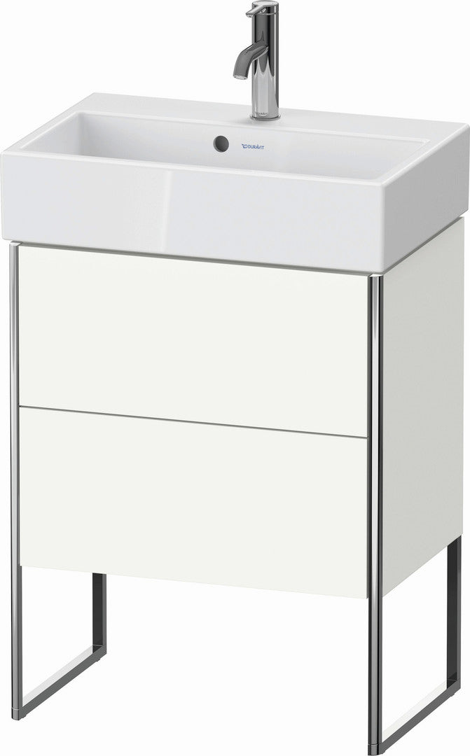 Duravit XSquare 23" White Satin Matt Two Drawer Floorstanding Vanity Unit (XS447803636)