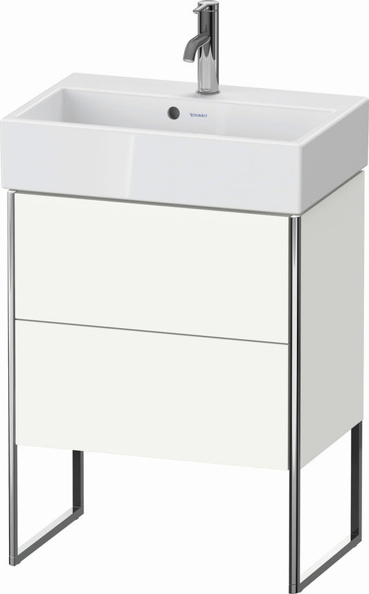 Duravit XSquare 23" White Satin Matt Two Drawer Floorstanding Vanity Unit (XS447803636)