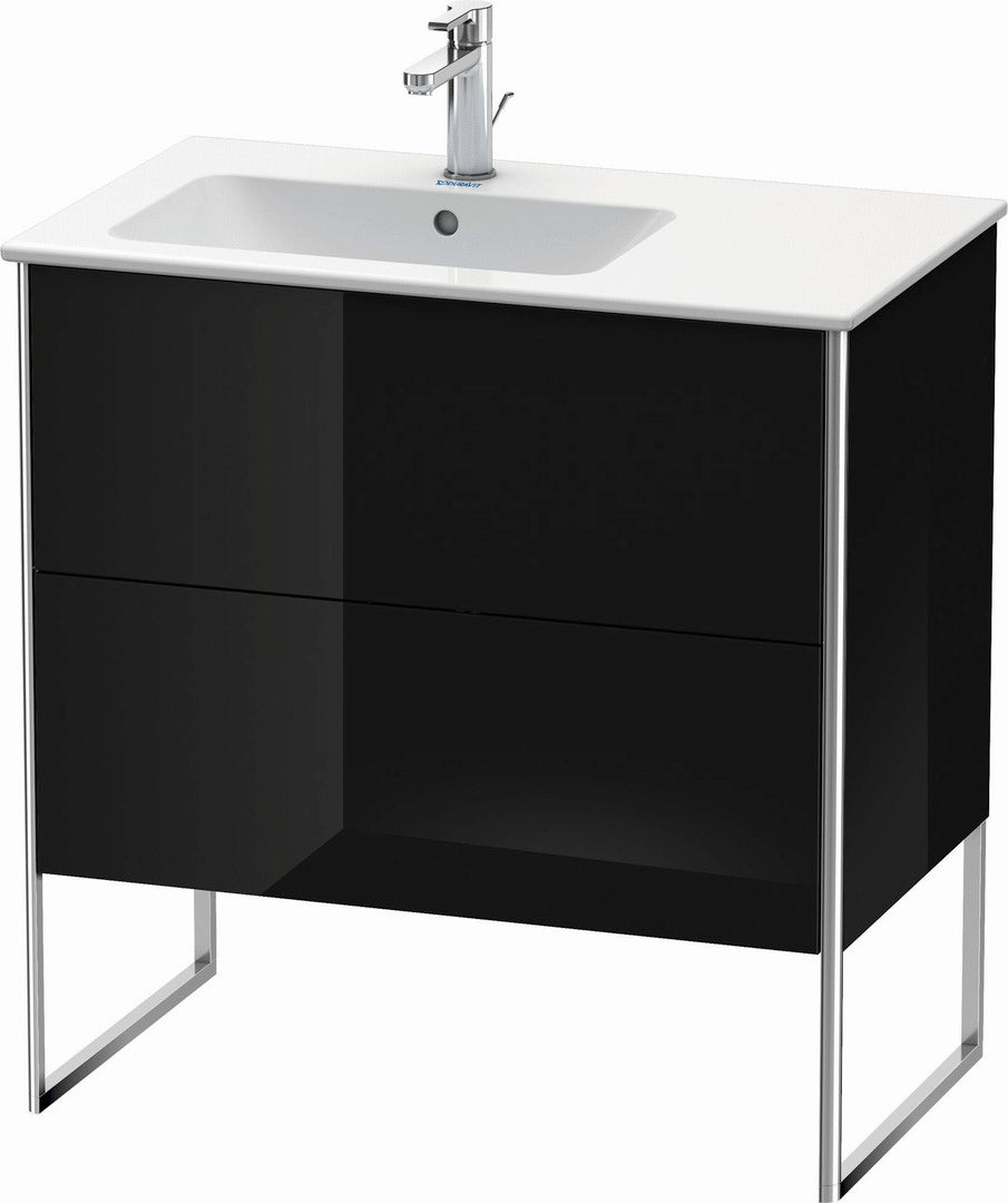 Duravit XSquare 32" Black Two Drawer Floorstanding Vanity Unit (XS445004040)
