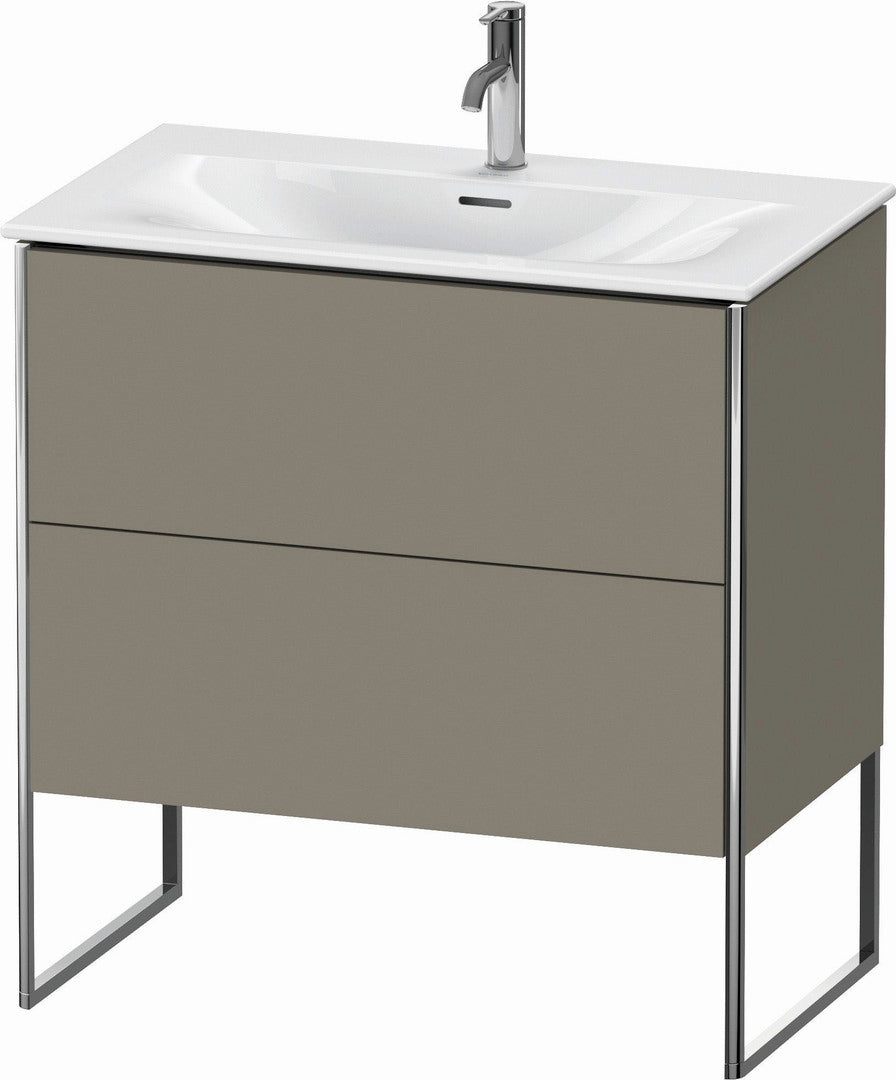 Duravit XSquare 32" Stone Gray Two Drawer Floorstanding Vanity Unit (XS452409292)