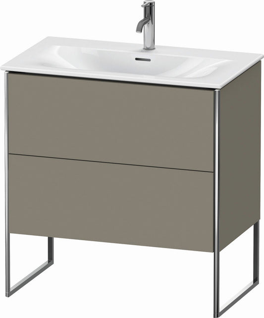 Duravit XSquare 32" Stone Gray Two Drawer Floorstanding Vanity Unit (XS452409292)