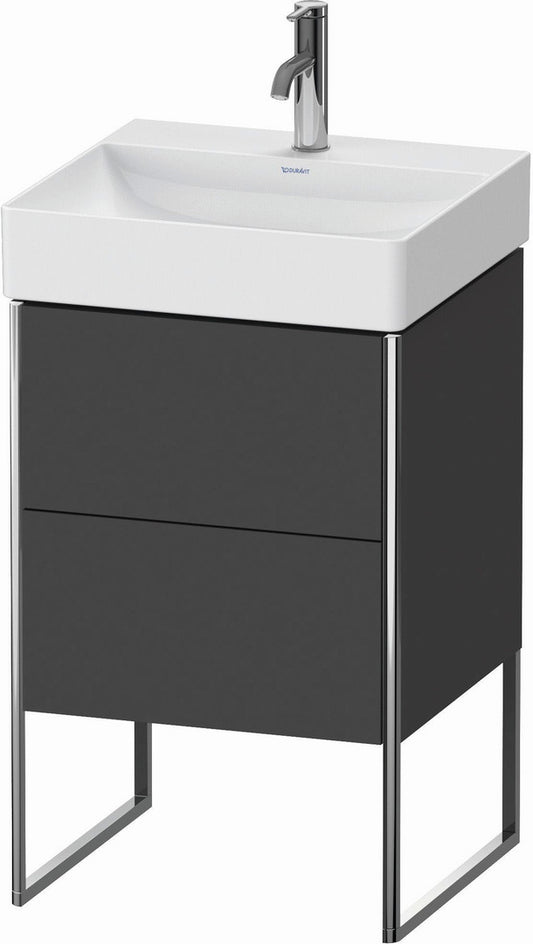 Duravit XSquare 19" Graphite Two Drawer Floorstanding Vanity Unit (XS443904949)