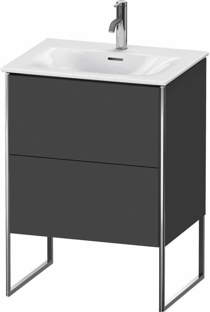 Duravit XSquare 24" Graphite Two Drawer Floorstanding Vanity Unit (XS452204949)