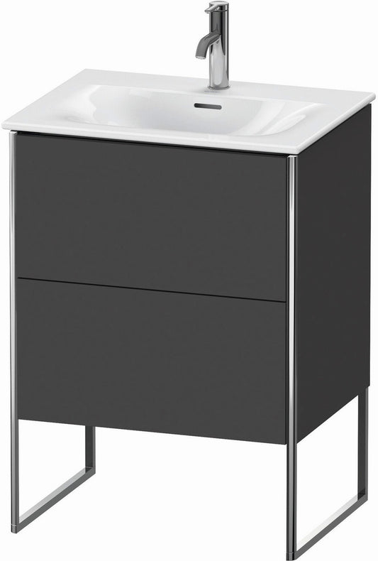 Duravit XSquare 24" Graphite Two Drawer Floorstanding Vanity Unit (XS452204949)