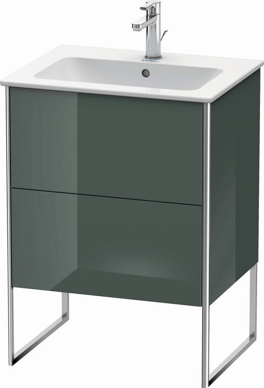 Duravit XSquare 24" Dolomite Gray Two Drawer Floorstanding Vanity Unit (XS444503838)