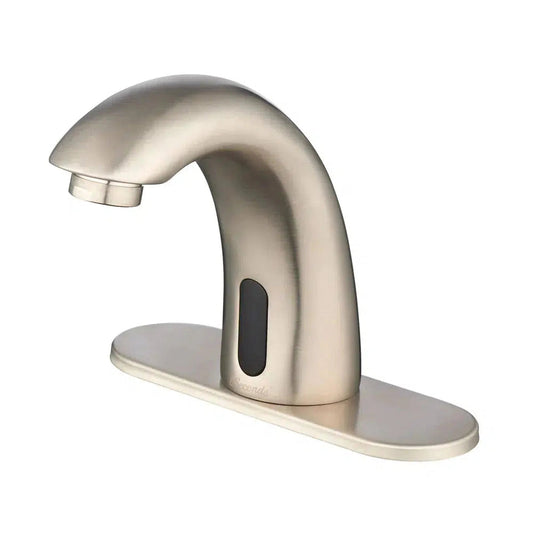 5Seconds Mercury Series 4" Brushed Nickel Touchless Bathroom Faucet With Temperature Control