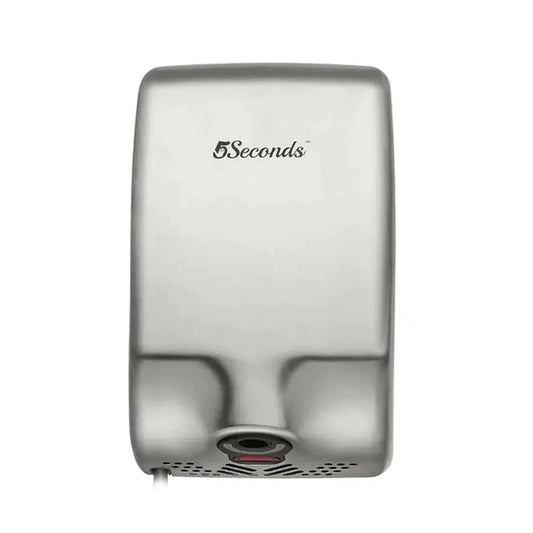 5Seconds Mini Turbo Series 7" Brushed Stainless Steel High Velocity 1000W Touch Free Electric Hand Dryer