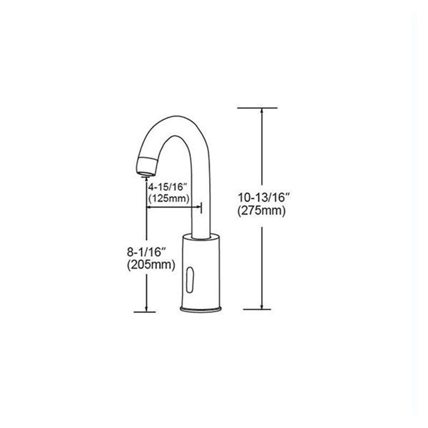 5Seconds Revive Series 5" Chrome Touchless Faucet With Temperature Control