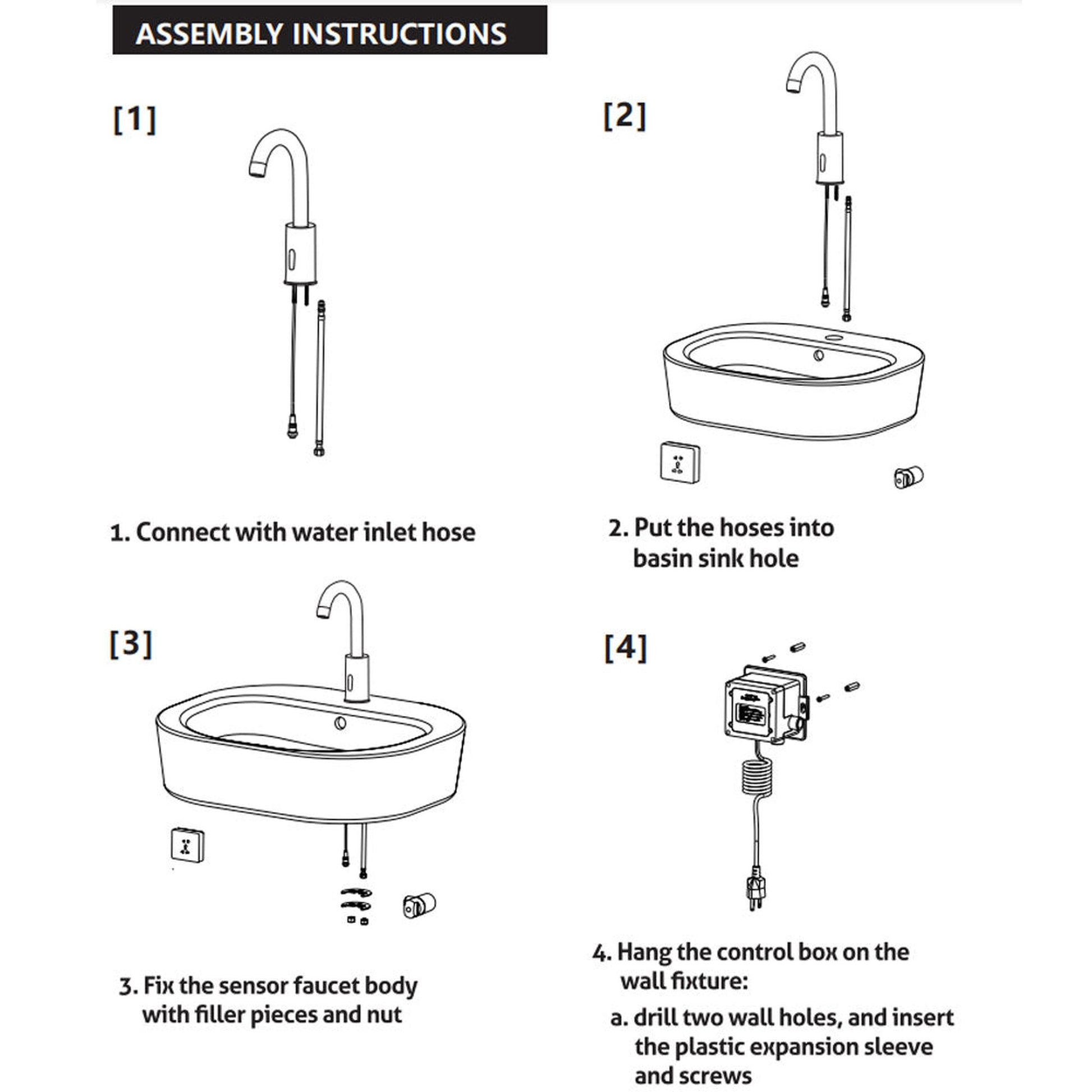 5Seconds Revive Series 5" Chrome Touchless Faucet With Temperature Control