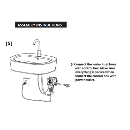 5Seconds Revive Series 5" Chrome Touchless Faucet With Temperature Control