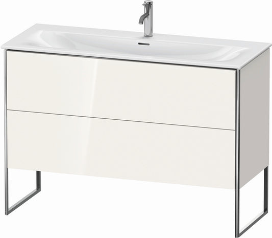 Duravit XSquare 48" White High Gloss Two Drawer Floorstanding Vanity Unit (XS452602222)