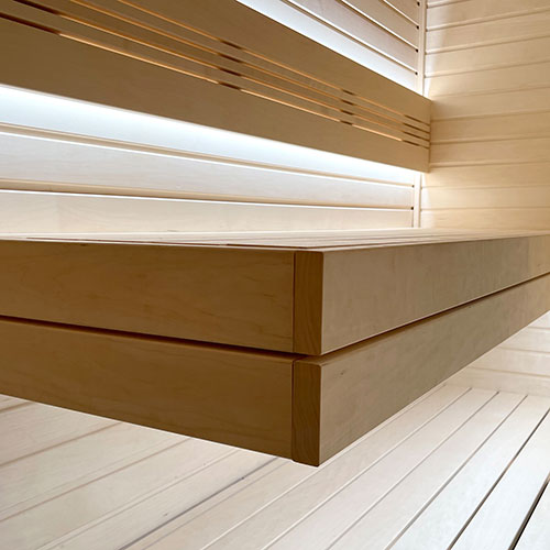 PROSAUNAS Aspen 2" x 4" x 10' Natural Aspen Wood Smooth 4 Sides, Eased Edges Sauna Bench Material