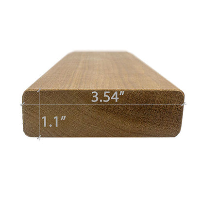 PROSAUNAS Thermo-Aspen 2" x 4" x 8' Natural Aspen Wood Smooth 4 Sides Eased Edges, SHP Profile Sauna Bench Material