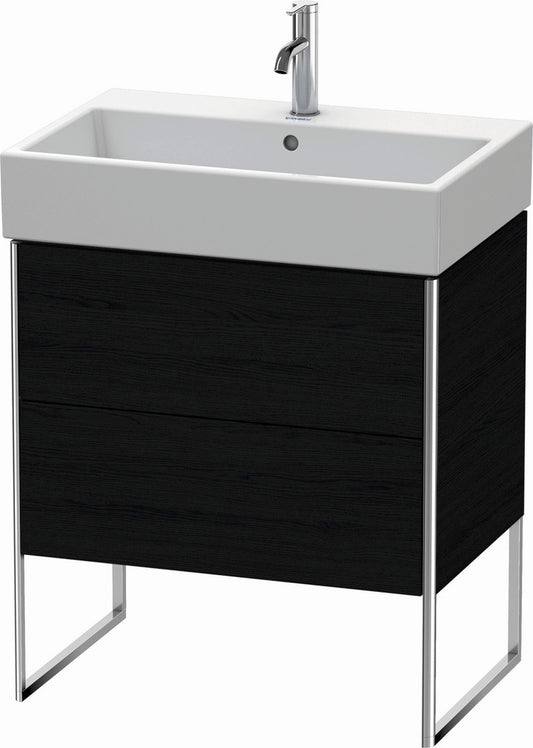 Duravit XSquare 27" Oak Black Two Drawer Floorstanding Vanity Unit (XS447401616)