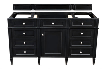 James Martin Vanities Brittany 60" Black Onyx Single Vanity With 3 CM Phantome Eclos Top