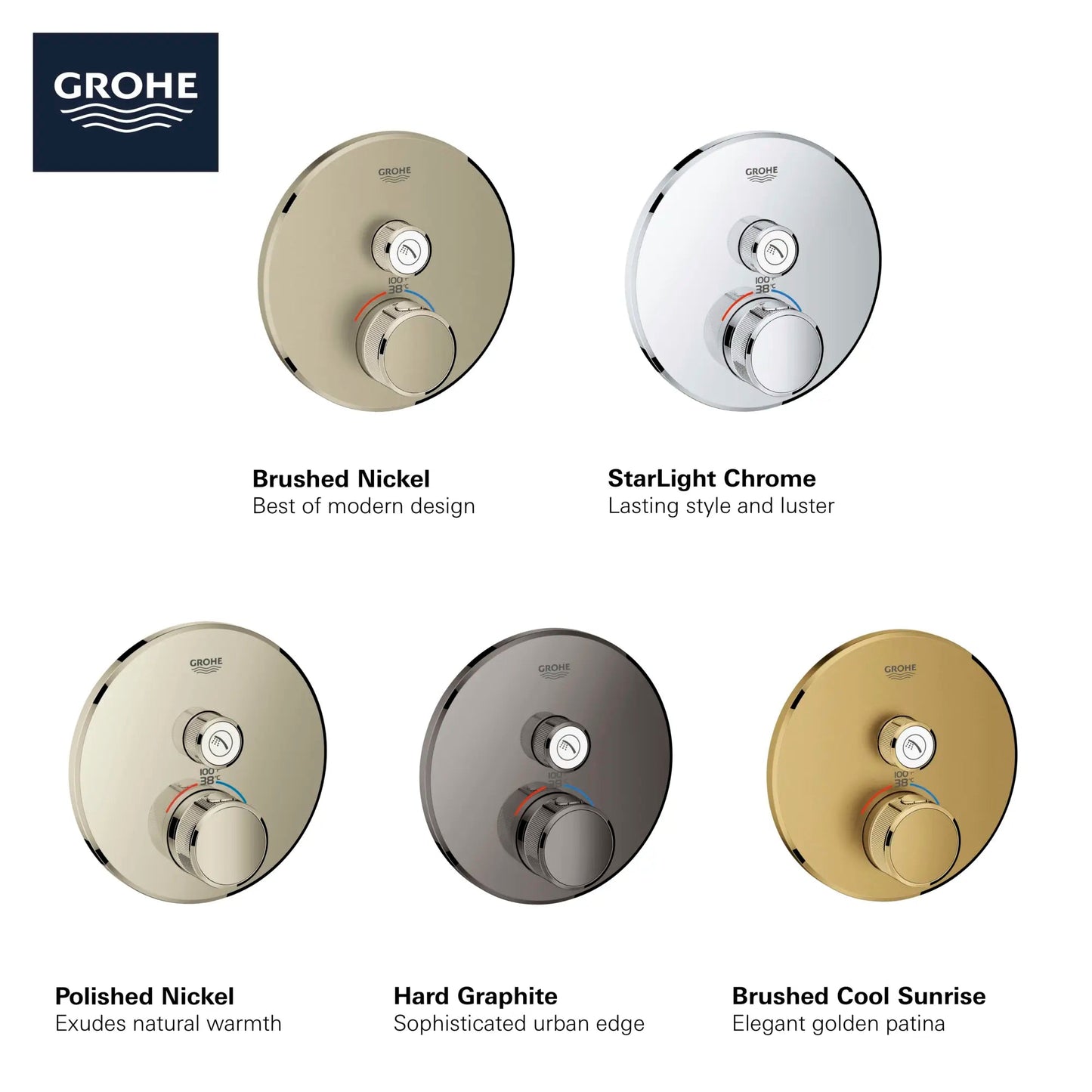Grohe Grohtherm® SmartControl Single Function StarLight Chrome Thermostatic Valve Trim