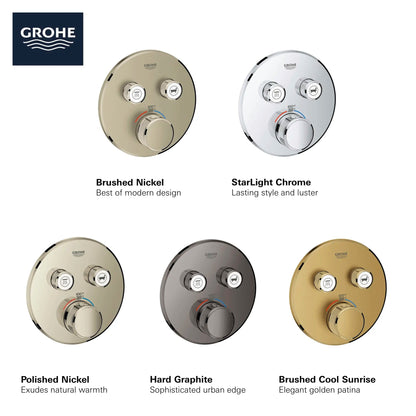 Grohe Grohtherm® SmartControl StarLight Chrome Dual Function Thermostatic Valve Trim