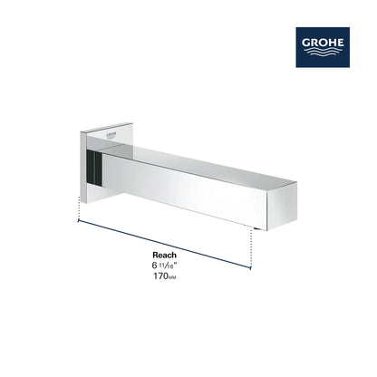 Grohe Eurocube Metal Construction StarLight Chrome Tub Spout