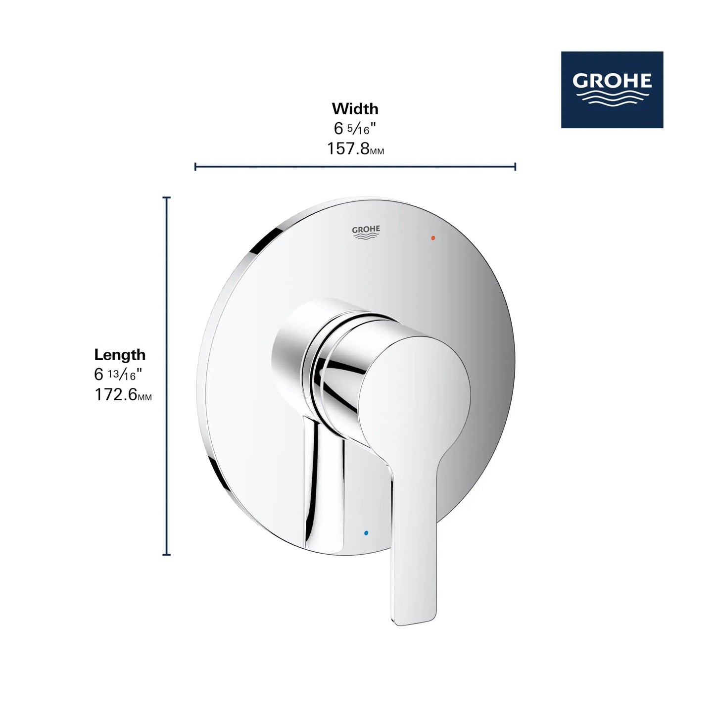Grohe Lineare 29330GN0 Brushed Cool Sunrise Pressure Balance Valve Trim With Cartridge