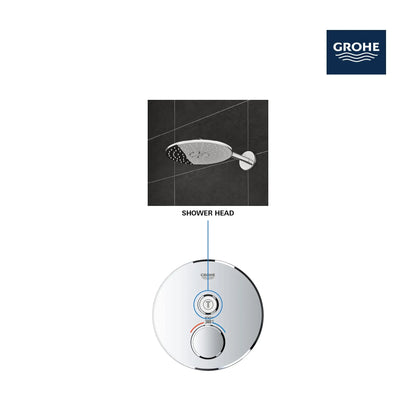 Grohe Grohtherm® SmartControl Single Function StarLight Chrome Thermostatic Valve Trim