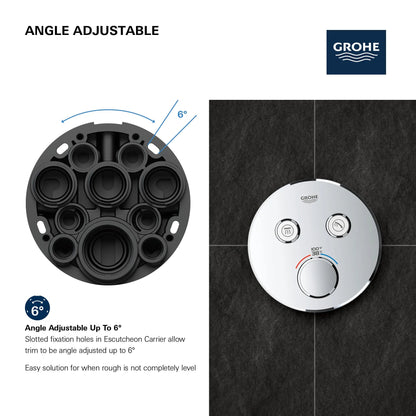 Grohe Grohtherm® SmartControl Moon White Dual Function Thermostatic Round Valve Trim