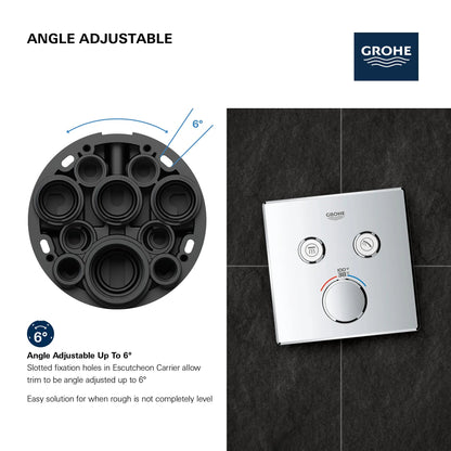 Grohe Grohtherm® Moon White SmartControl Dual Function Thermostatic Valve Trim