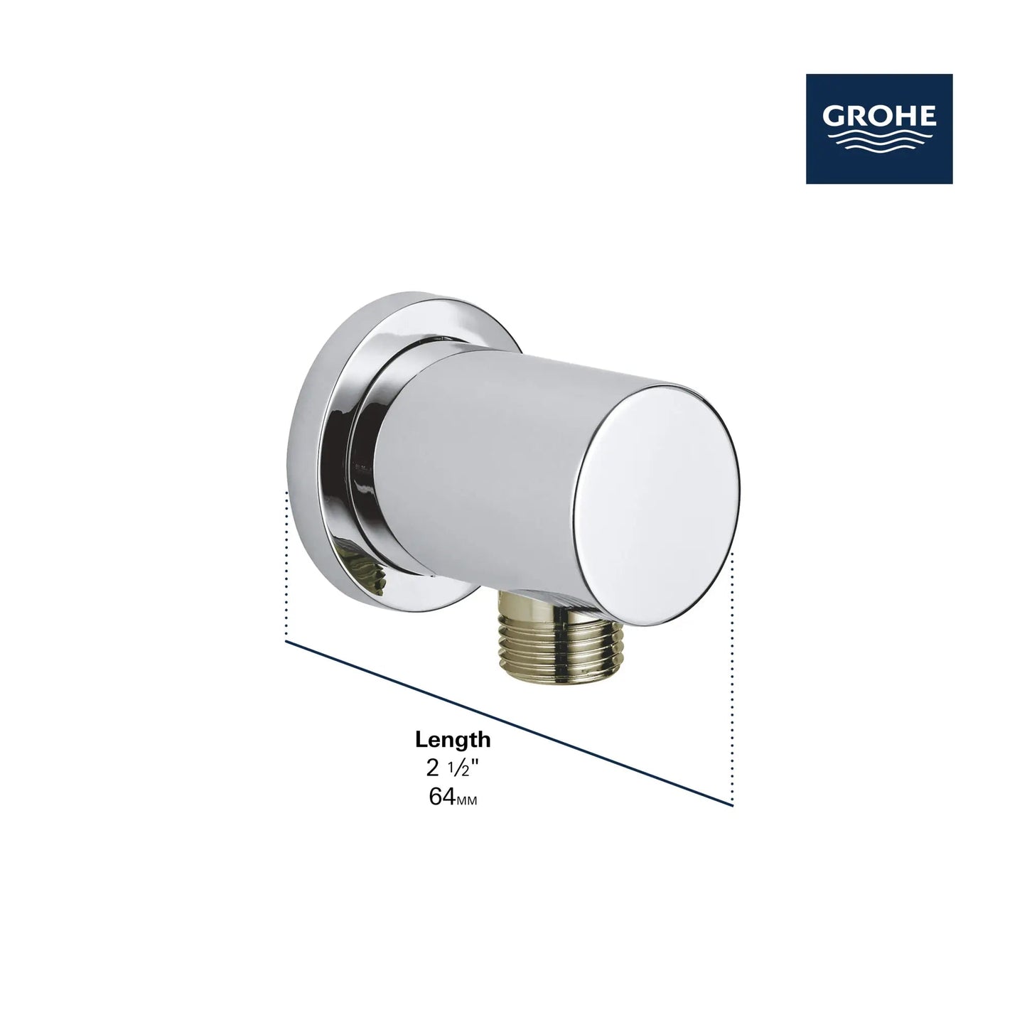 Grohe Rainshower™ StarLight Chrome Round Wall Union