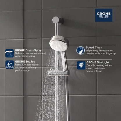Grohe Tempesta® Cosmopolitan 1.5 GPM 2 Sprays StarLight Chrome 100 Hand Shower