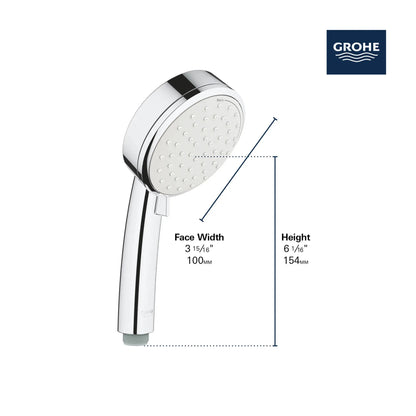Grohe Tempesta® Cosmopolitan 1.5 GPM 2 Sprays StarLight Chrome 100 Hand Shower
