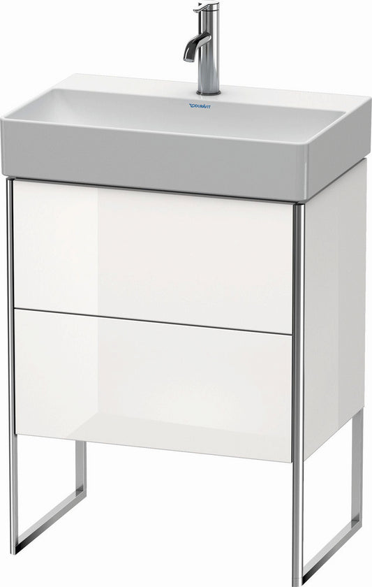 Duravit XSquare 23" White High Gloss Two Drawer Floorstanding Vanity Unit (XS445302222)