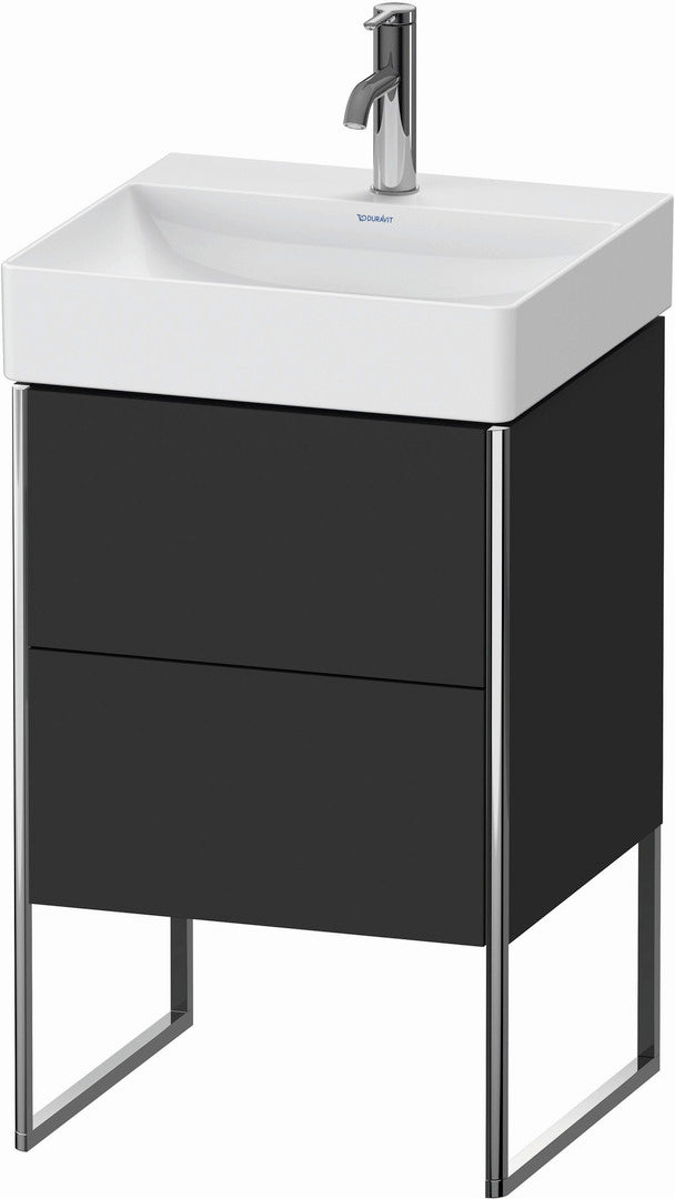 Duravit XSquare 19" Graphite Two Drawer Floorstanding Vanity Unit (XS443908080)