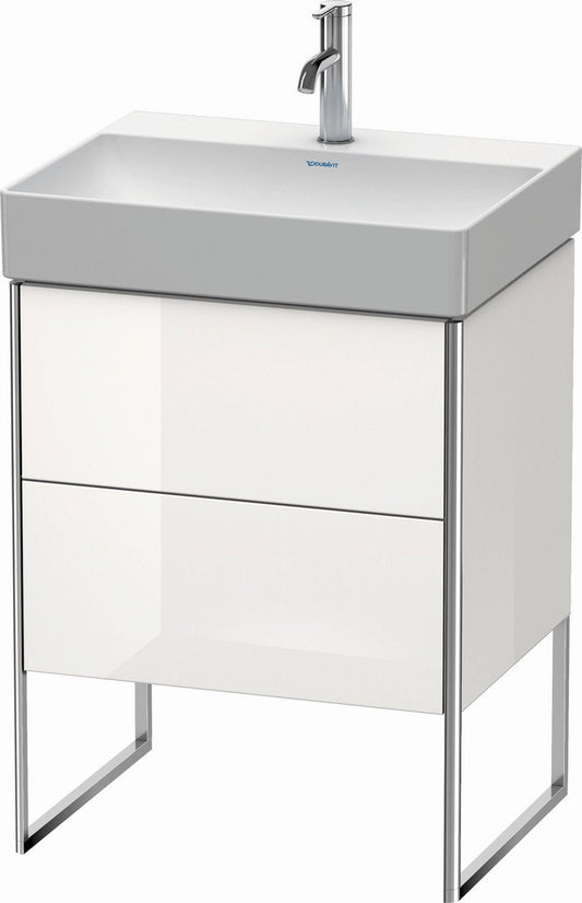 Duravit XSquare 23" White High Gloss Two Drawer Floorstanding Vanity Unit (XS444208585)
