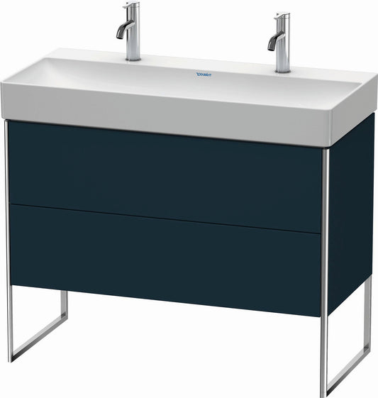 Duravit XSquare 39" Midnight Blue Two Drawer Floorstanding Vanity Unit (XS444409898)