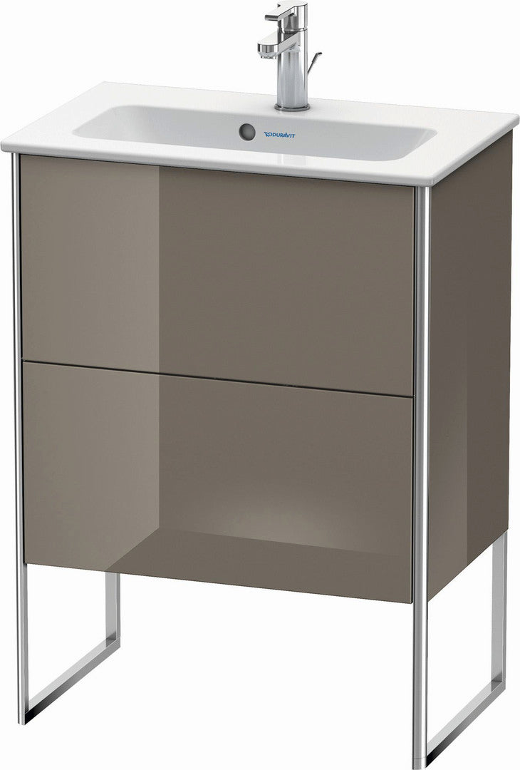 Duravit XSquare 24" Flannel Gray Two Drawer Floorstanding Vanity Unit (XS445408989)