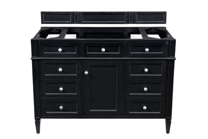 James Martin Vanities Brittany 48" Black Onyx Single Vanity With 3 CM Phantome Eclos Top