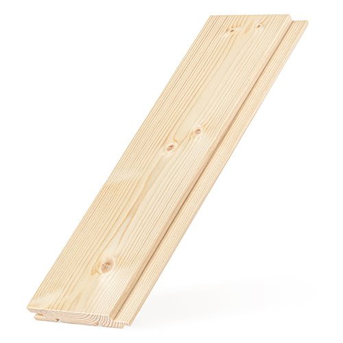 PROSAUNAS Spruce 1x4 11' Tongue & Groove Nickel-Gap STS4 Sauna Wall Material