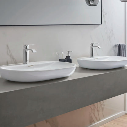 Grohe Essence 27" Single Hole Wall Mount Alpine White Bathroom Sink