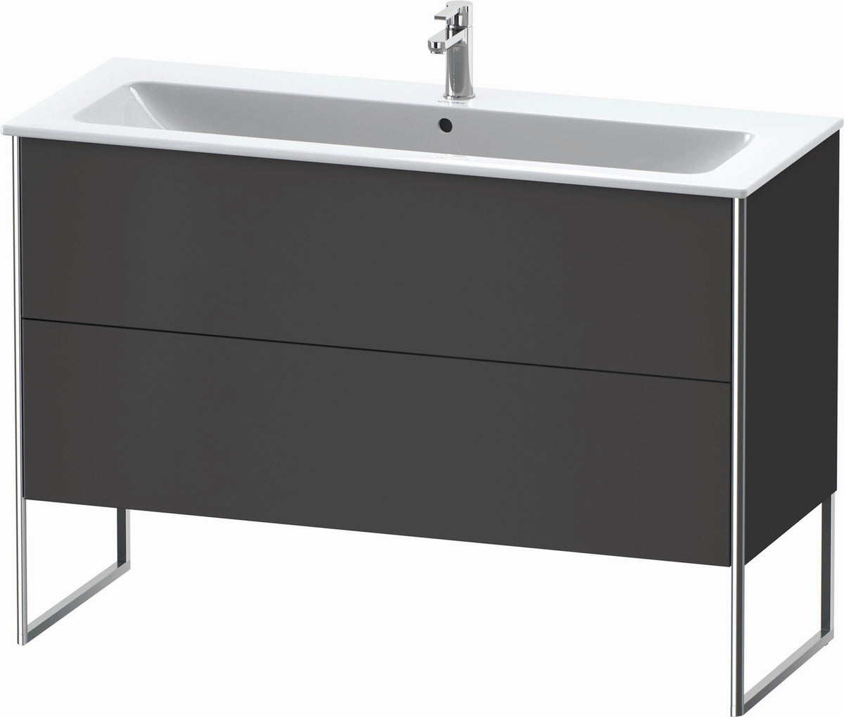 Duravit XSquare 48" Graphite Two Drawer Floorstanding Vanity Unit (XS444804949)