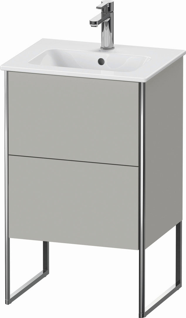 Duravit XSquare 20" Concrete Gray Two Drawer Floorstanding Vanity Unit (XS445700707)