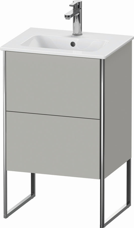 Duravit XSquare 20" Concrete Gray Two Drawer Floorstanding Vanity Unit (XS445700707)
